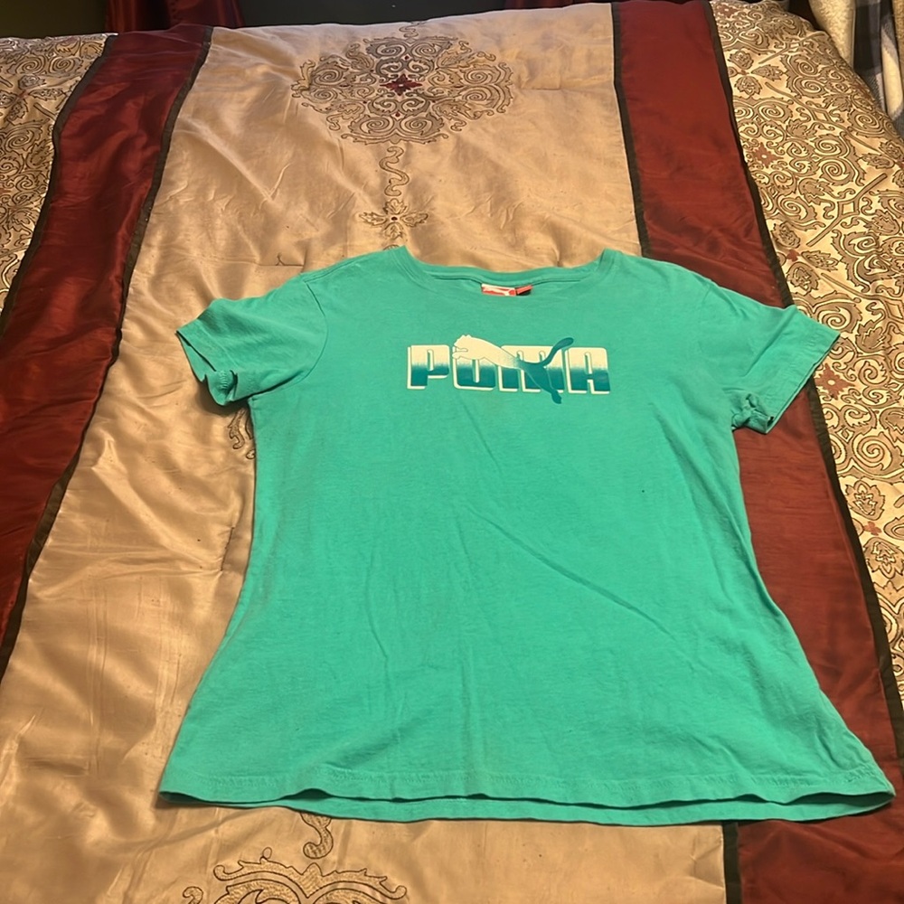Teal Puma Shirt size large